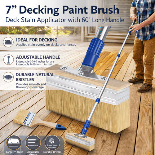 Decking stain applicator brush - stain,