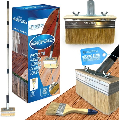 Decking stain brush kit 120cm - brush,