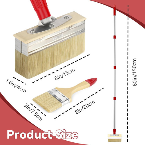 18cm decking paint - brush, with